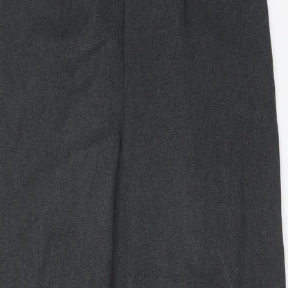 Classic Womens Grey  Polyester Dress Pants Trousers Size 12 L27 in Regular