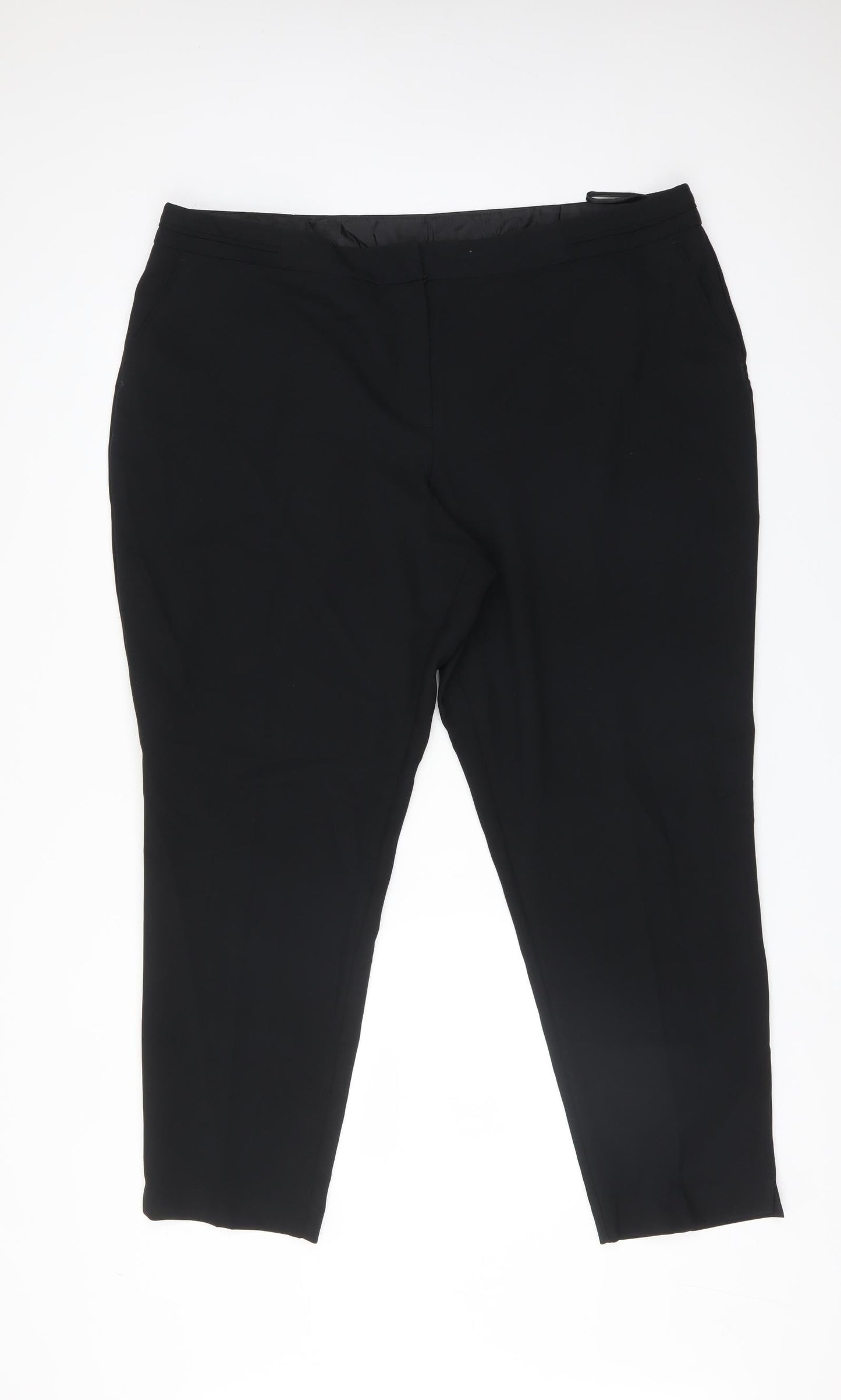 Womens UK Size 20 BHS Regular Fit Dress Pants Black Trousers