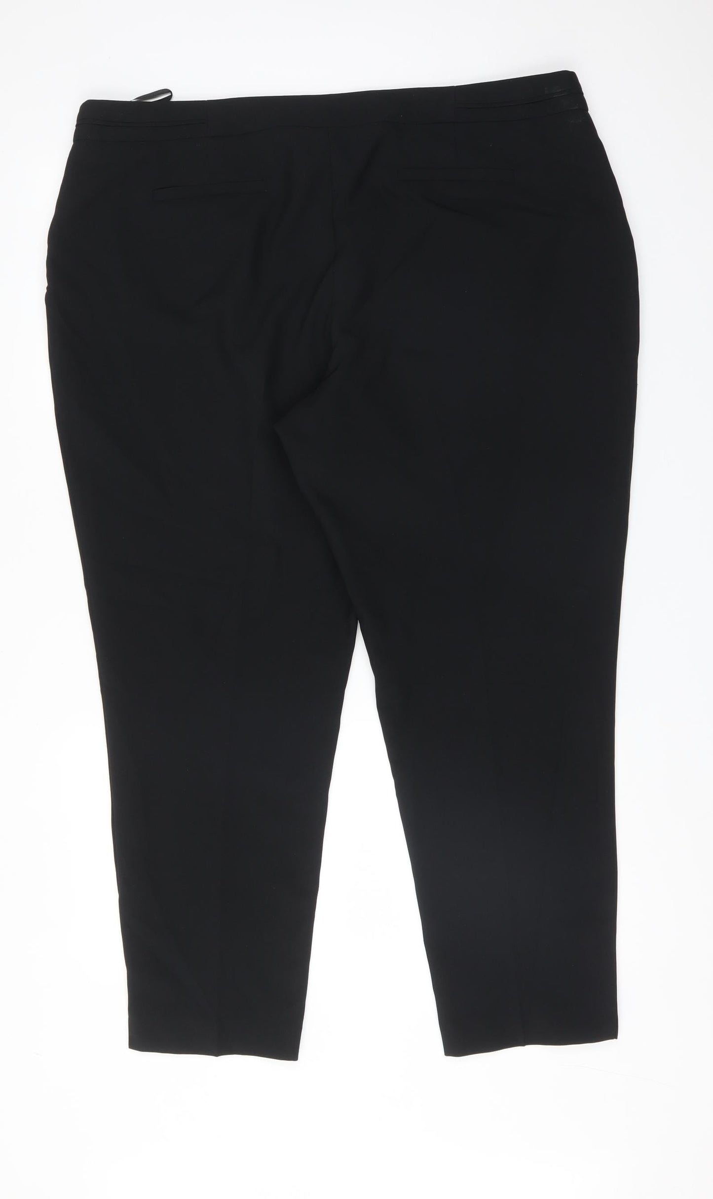 Womens UK Size 20 BHS Regular Fit Dress Pants Black Trousers