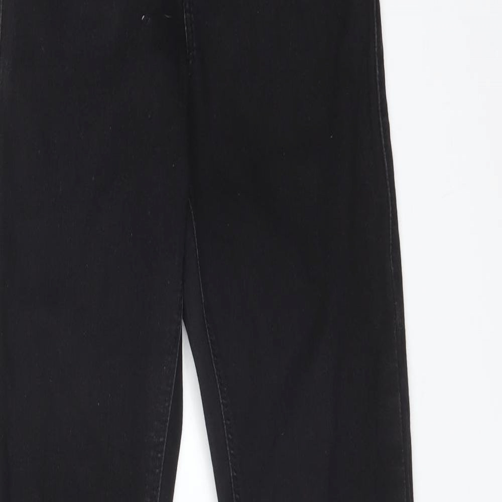 Topshop Womens Black  Cotton Skinny Jeans Size 26 L32 in Regular