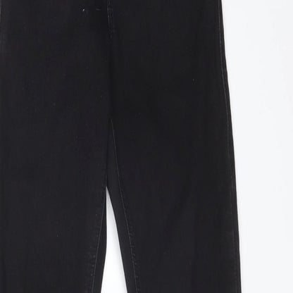 Topshop Womens Black  Cotton Skinny Jeans Size 26 L32 in Regular