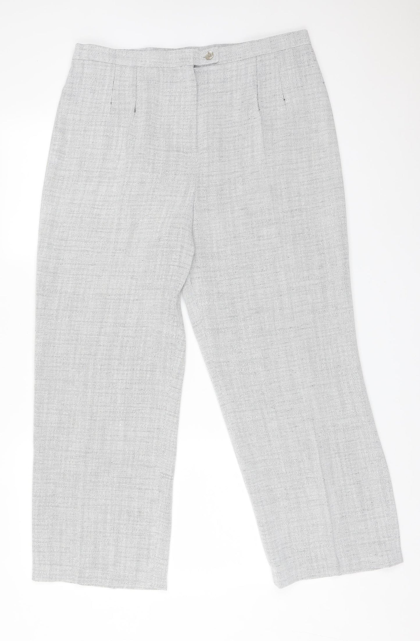 Womens UK Size 18 Gold Regular Fit  Grey Trousers