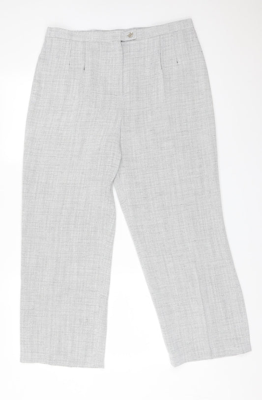 Womens UK Size 18 Gold Regular Fit  Grey Trousers