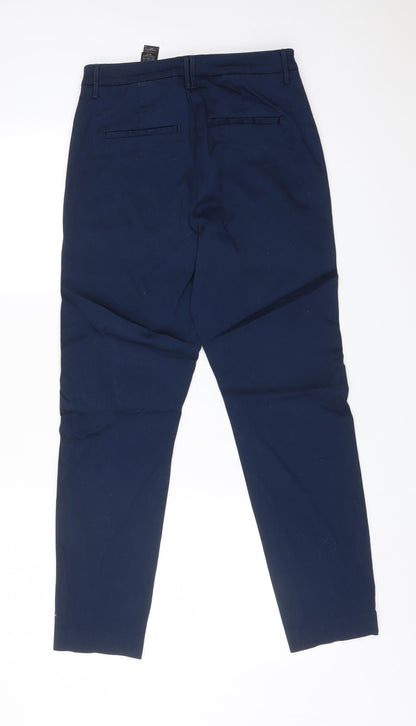 Womens UK Size 10 M&S Regular Fit Carrot Blue Trousers