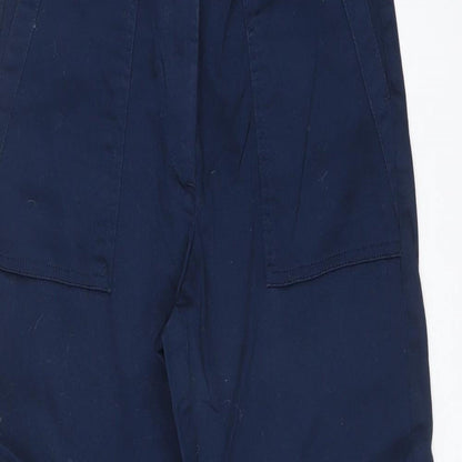 Womens UK Size 10 M&S Regular Fit Carrot Blue Trousers
