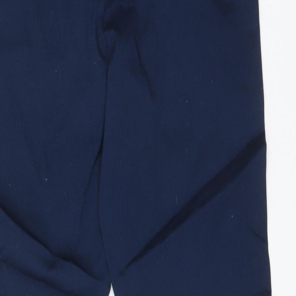 Womens UK Size 10 M&S Regular Fit Carrot Blue Trousers