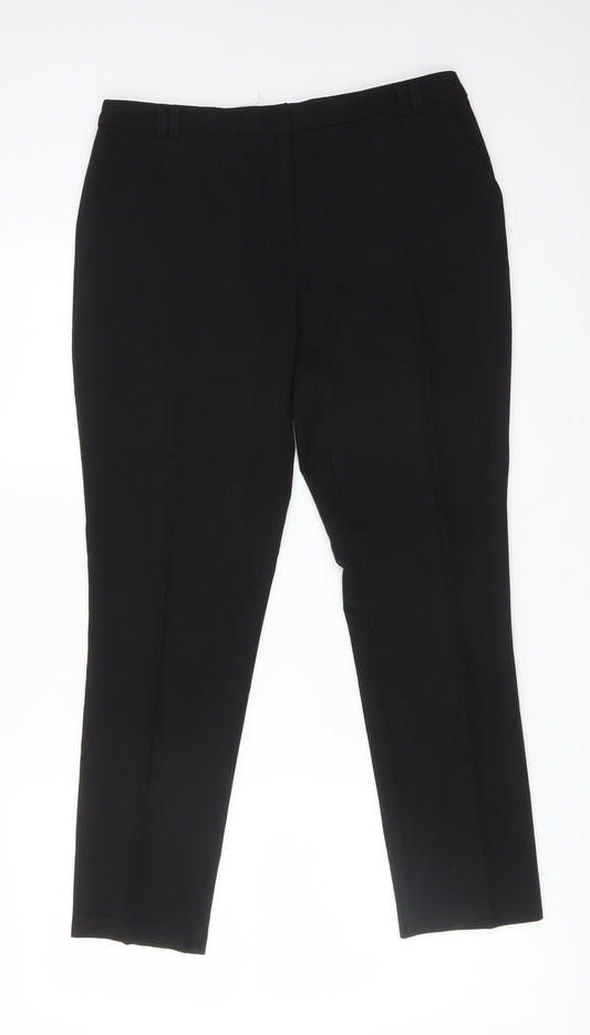 Womens UK Size 10 Atmosphere Regular Fit Carrot Black Trousers