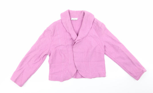 Gerry Weber Womens Pink   Jacket  Size 14   - Dust Pink Felt texture Fastenless