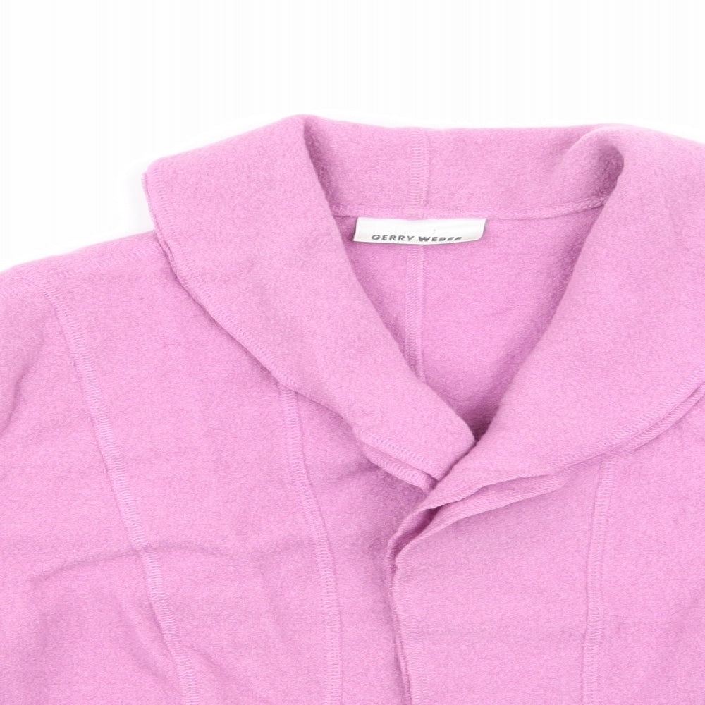 Gerry Weber Womens Pink   Jacket  Size 14   - Dust Pink Felt texture Fastenless