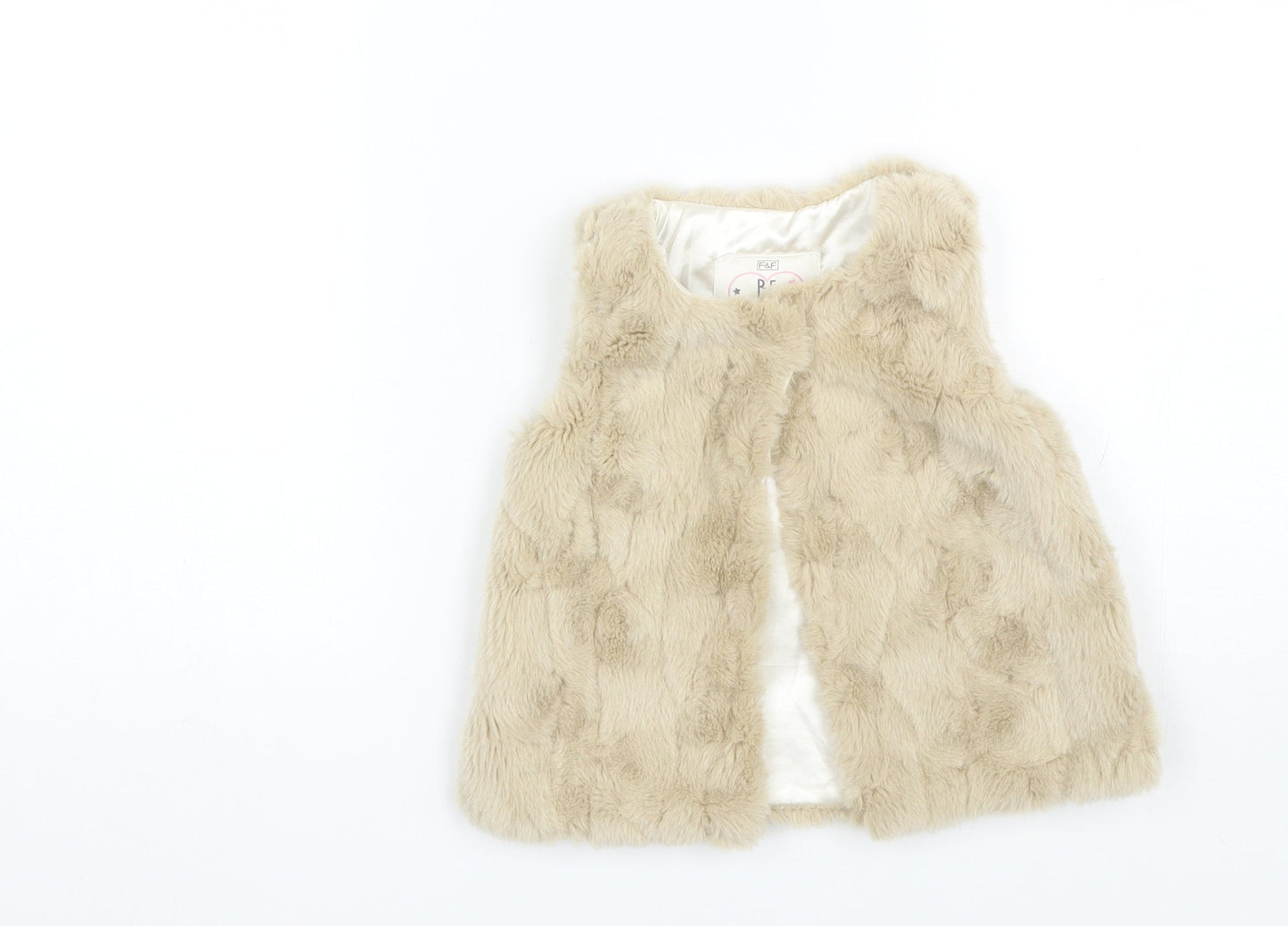 F&F Baby Beige  Acrylic Shrug Jumper Size 18-24 Months
