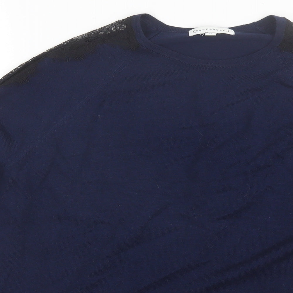 Womens UK Size 12 Warehouse Blue Pullover Jumper