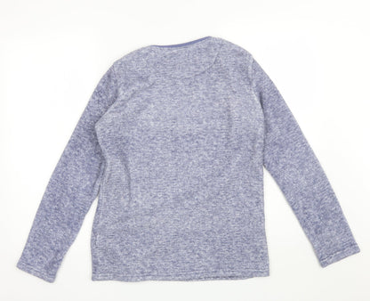 Back view of YD girls’ blue solid polyester top pyjama top, size 13-14, years