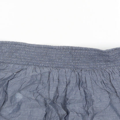 F&F Womens Blue  Cotton Mini Skirt Size L