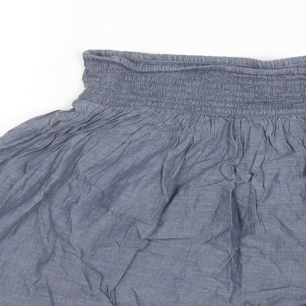 F&F Womens Blue  Cotton Mini Skirt Size L
