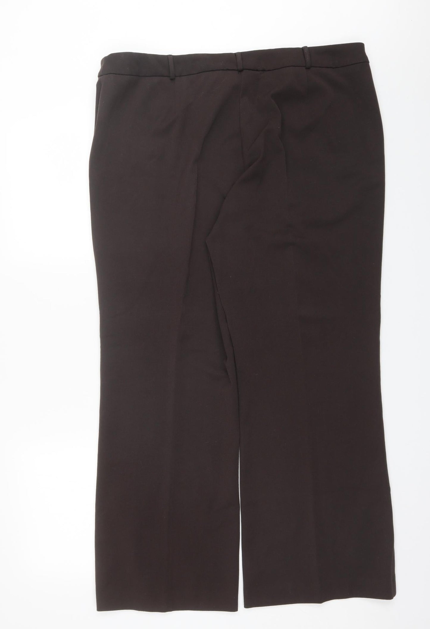 Womens UK Size 20 Berkertex Regular Fit Dress Pants Brown Trousers
