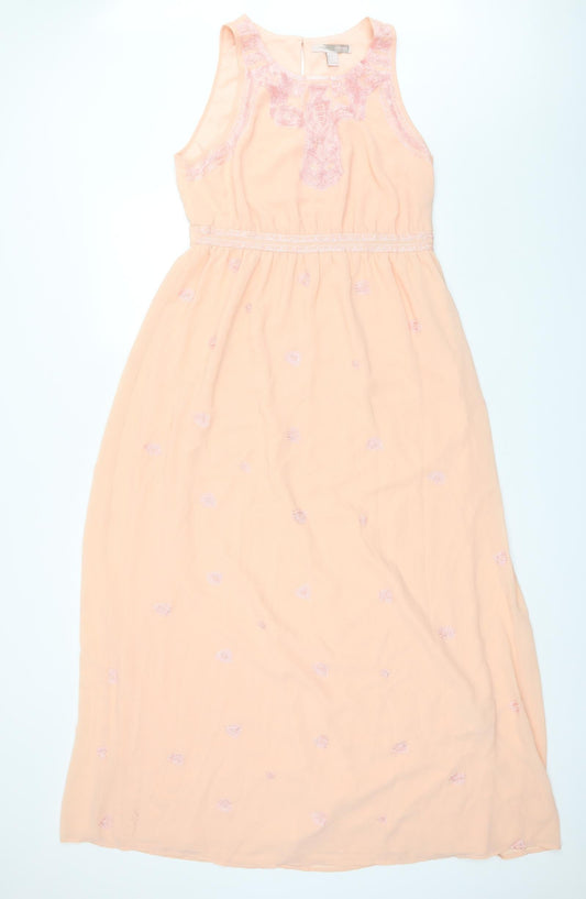 Forever21 Womens Pink  Polyester Maxi  Size L  Round Neck