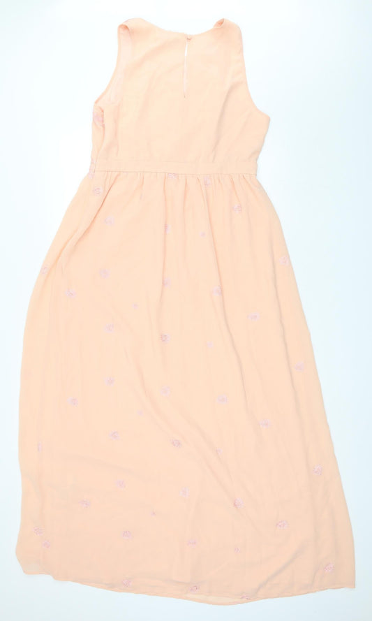 Forever21 Womens Pink  Polyester Maxi  Size L  Round Neck