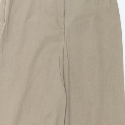 JM Collection Womens Beige  Polyester Trousers  Size 12 L28 in Regular