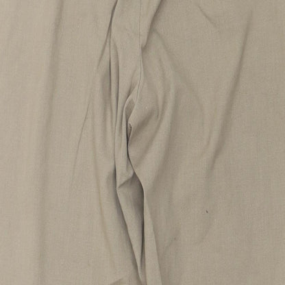 JM Collection Womens Beige  Polyester Trousers  Size 12 L28 in Regular