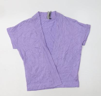 Intuition Womens Purple V-Neck  Viscose Cardigan Jumper Size M