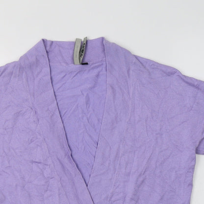 Intuition Womens Purple V-Neck  Viscose Cardigan Jumper Size M