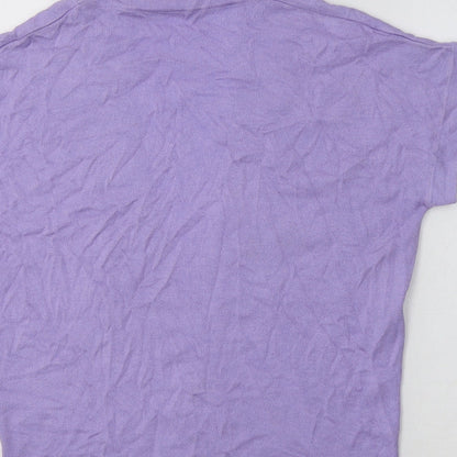 Intuition Womens Purple V-Neck  Viscose Cardigan Jumper Size M