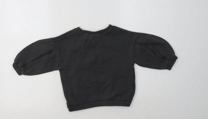 Primark Girls Grey  Cotton Pullover Sweatshirt Size 2-3 Years   - Elsa