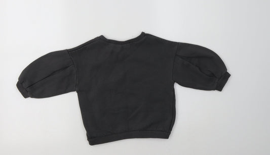 Primark Girls Grey  Cotton Pullover Sweatshirt Size 2-3 Years   - Elsa