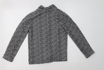 TU Girls Black Animal Print  Jacket Blazer Size 9 Years