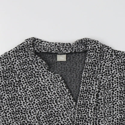 TU Girls Black Animal Print  Jacket Blazer Size 9 Years