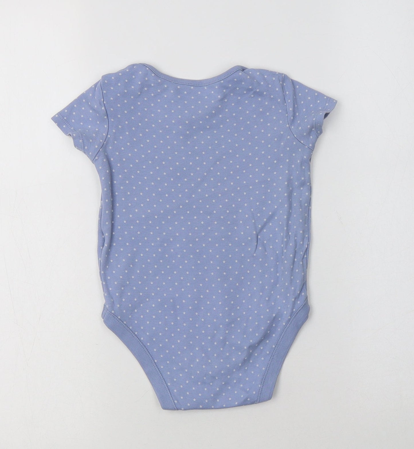 F&F Baby Blue Polka Dot Cotton Romper One-Piece Size 18-24 Months
