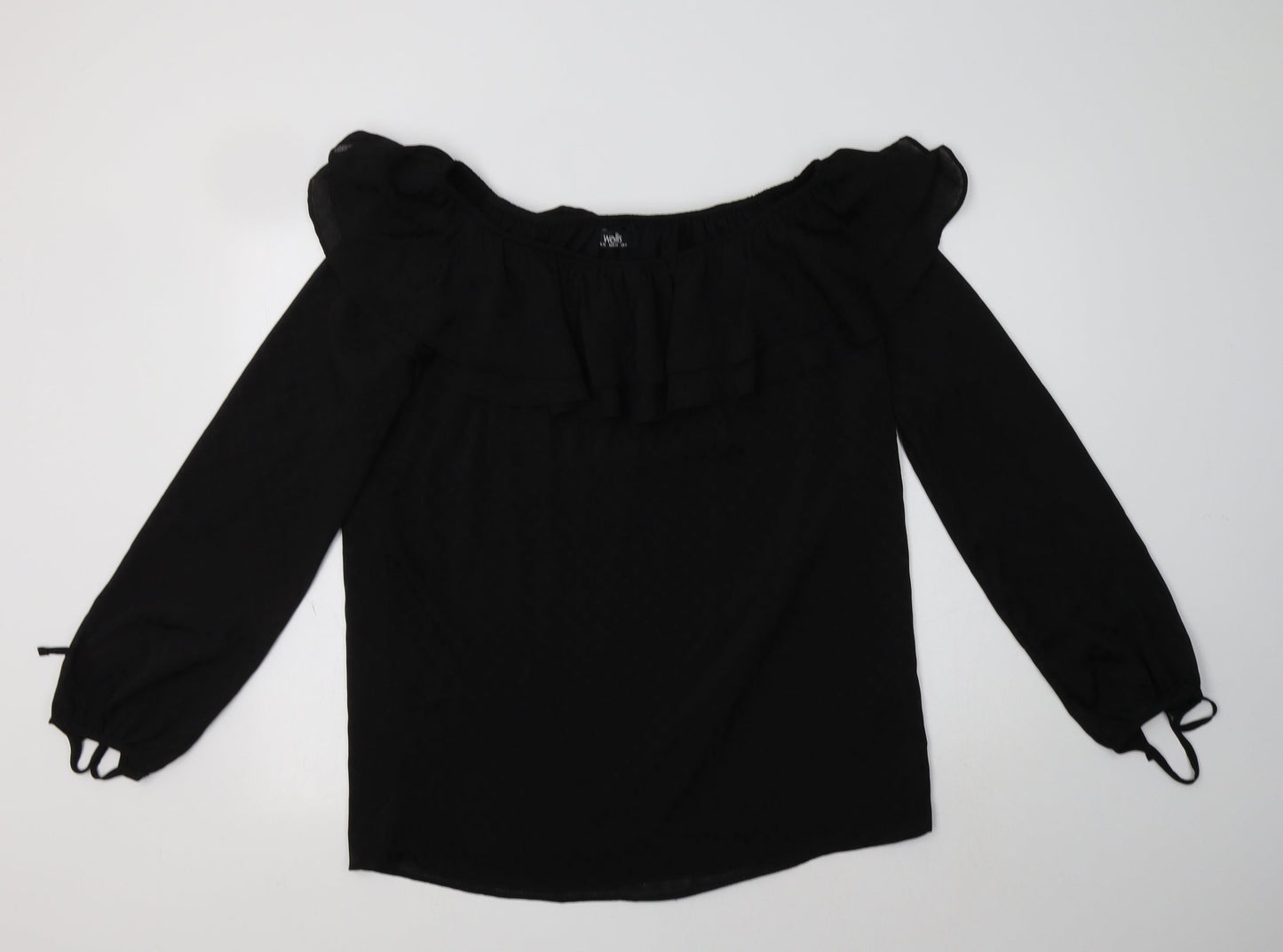 Womens UK Size 12 Wallis Black Basic Blouse