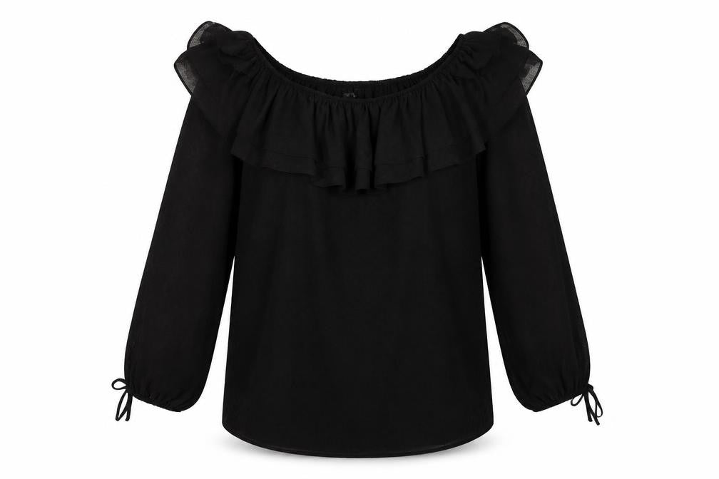 Womens UK Size 12 Wallis Black Basic Blouse