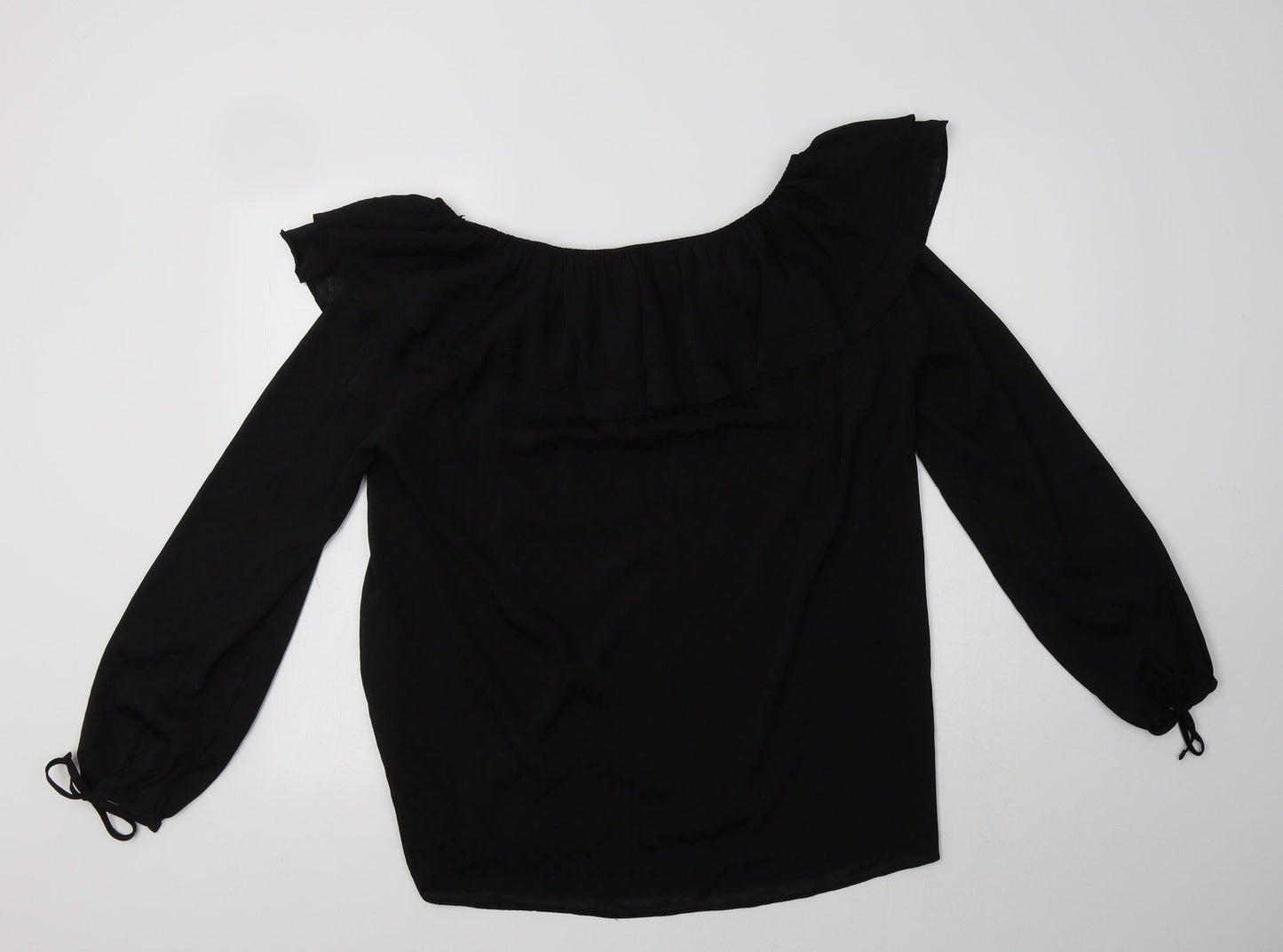 Womens UK Size 12 Wallis Black Basic Blouse