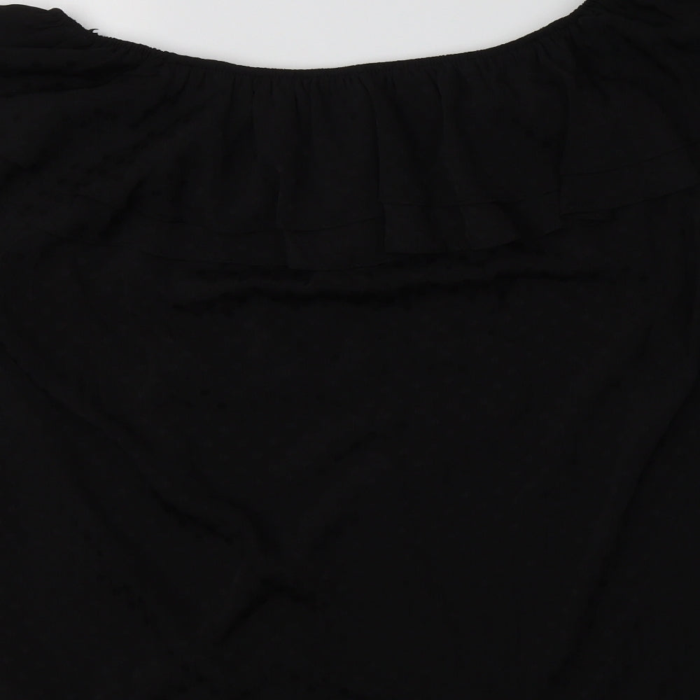 Womens UK Size 12 Wallis Black Basic Blouse