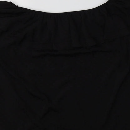 Womens UK Size 12 Wallis Black Basic Blouse