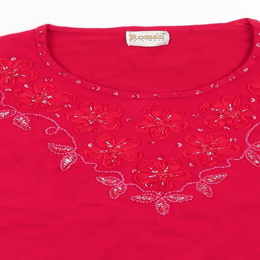 Womens UK Size L Roman Red Pullover Jumper