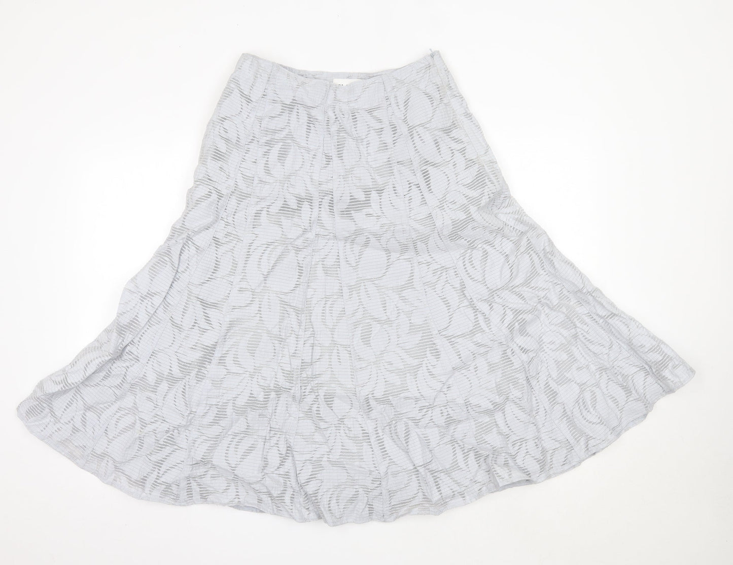 M&S Womens Grey  Viscose A-Line Skirt Size 10