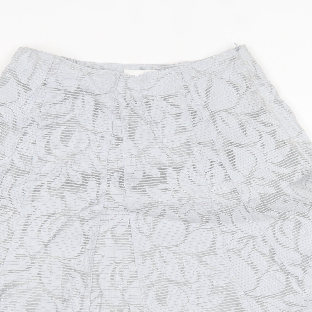 M&S Womens Grey  Viscose A-Line Skirt Size 10