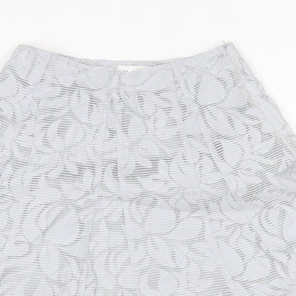 M&S Womens Grey  Viscose A-Line Skirt Size 10
