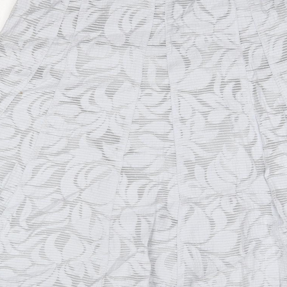 M&S Womens Grey  Viscose A-Line Skirt Size 10