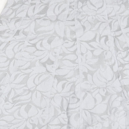 M&S Womens Grey  Viscose A-Line Skirt Size 10