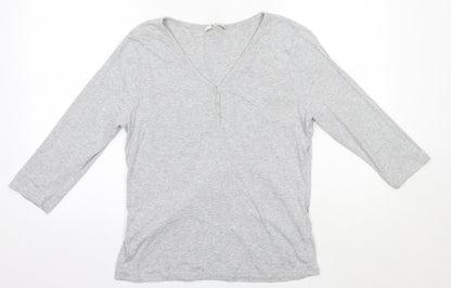 TU Womens Grey   Basic Blouse  Round Neck