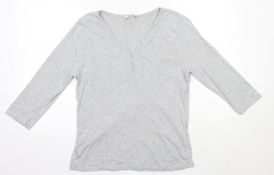 TU Womens Grey   Basic Blouse  Round Neck