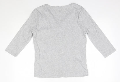 TU Womens Grey   Basic Blouse  Round Neck