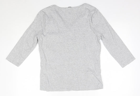 TU Womens Grey   Basic Blouse  Round Neck