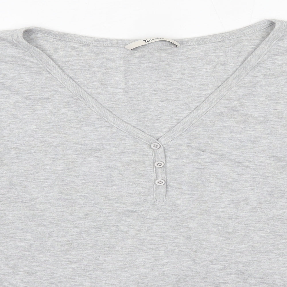 TU Womens Grey   Basic Blouse  Round Neck