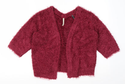 Anthology Womens Pink Round Neck  Acrylic Cardigan Jumper Size 14