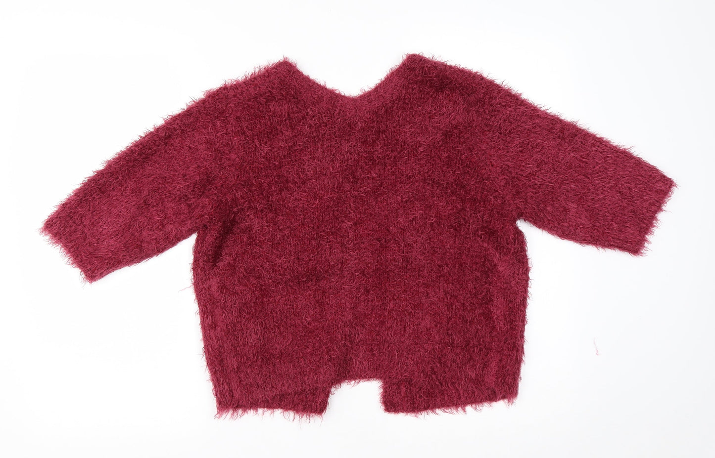 Anthology Womens Pink Round Neck  Acrylic Cardigan Jumper Size 14