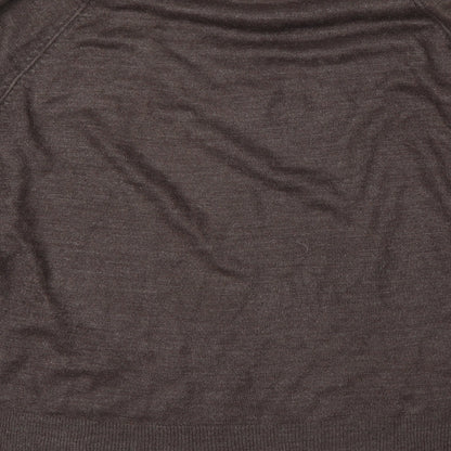 Urban Spirit Mens Brown Round Neck  Acrylic Pullover Jumper Size XL